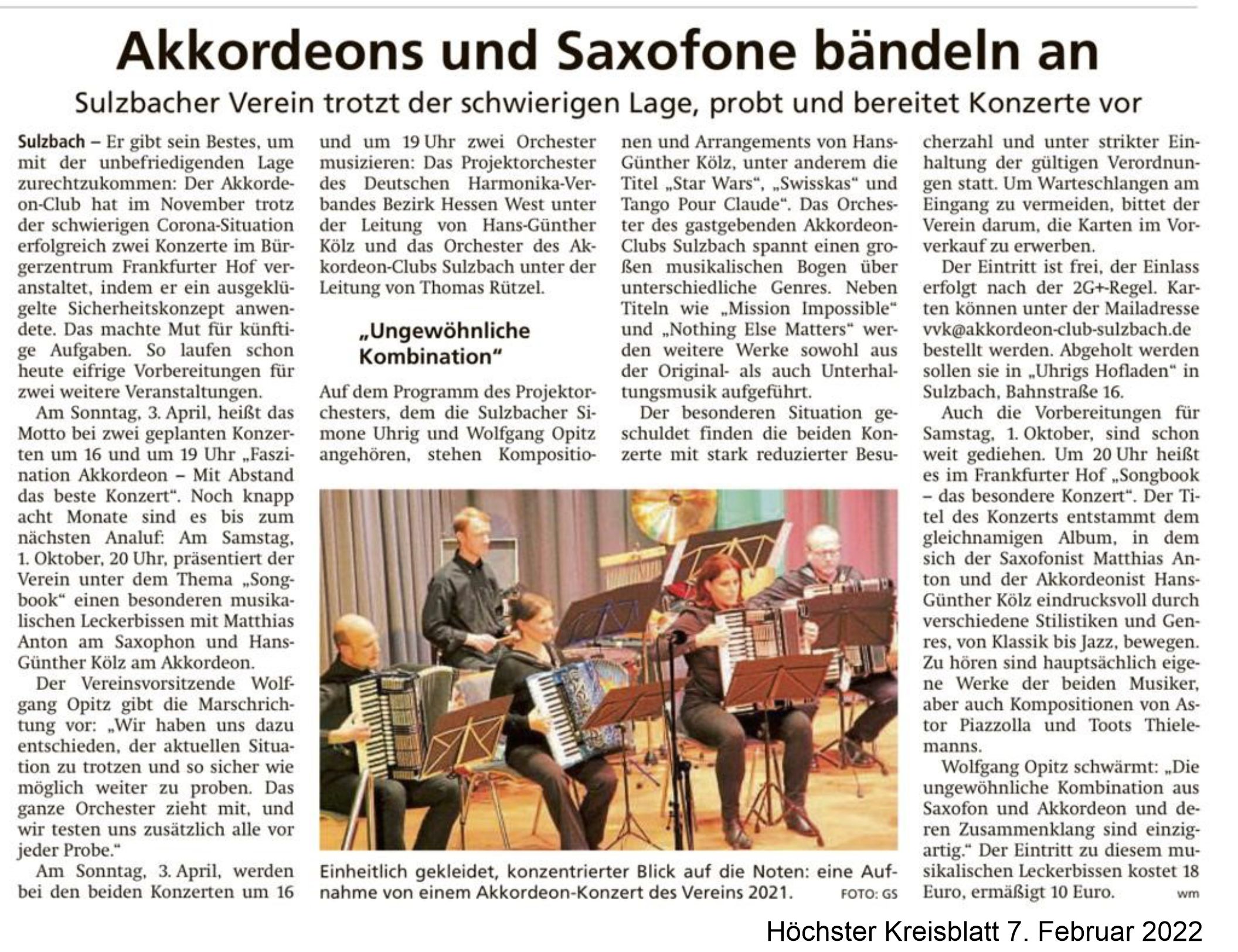 Höchster Kreisblatt vom 07. Februar 2022