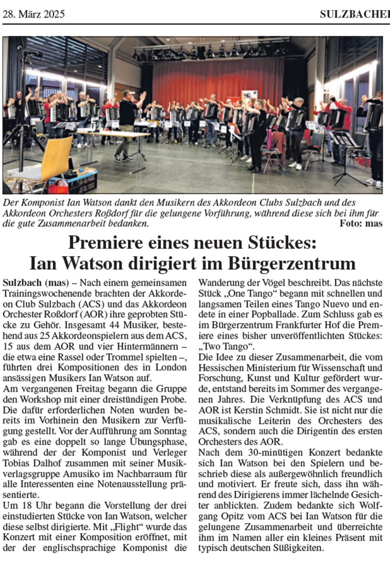 Sulzbacher Anzeiger vom 28. März 2025