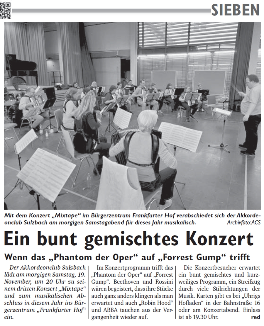Sulzbacher Anzeiger vom 18. November 2022